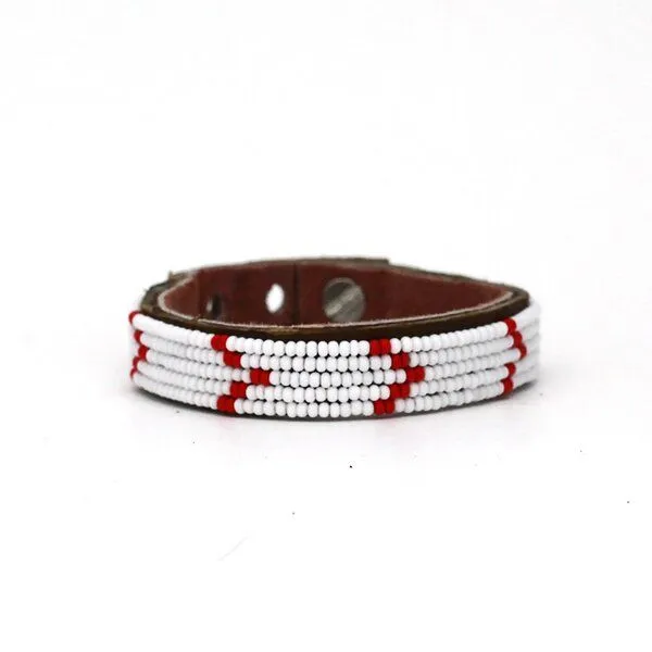 Swahili Coast Swahili Coast Perlenarmband & Armreif - CHEVRON, Rot, – Produktbild 2 von 2