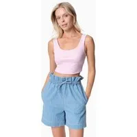 ORGANICATION ORGANICATION IRISS | Ripp-Crop-Top aus TENCEL Modal und Bio-Baumwolle, Rose, – Produktbild 1 von 1