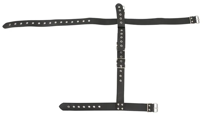 Vegan Fetish Fessel-Set in Leder-Optik, Schwarz, – Produktbild 4 von 4