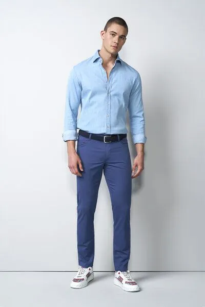 M 5 BY MEYER M 5 BY MEYER Five Pocket im Mikro Print, Blau (blau), – Produktbild 7 von 8