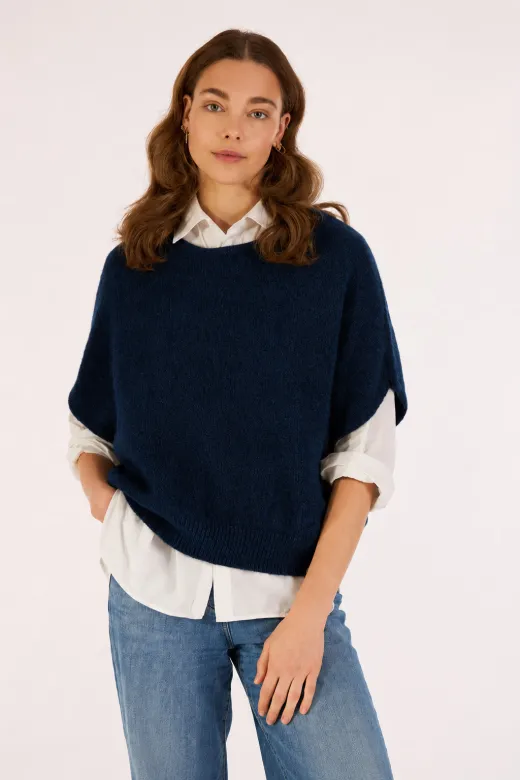 Les Racines Du Ciel Les Racines Du Ciel Alpaka Strickpullunder Modell: Aube, Blue chine, – Produktbild 1 von 1
