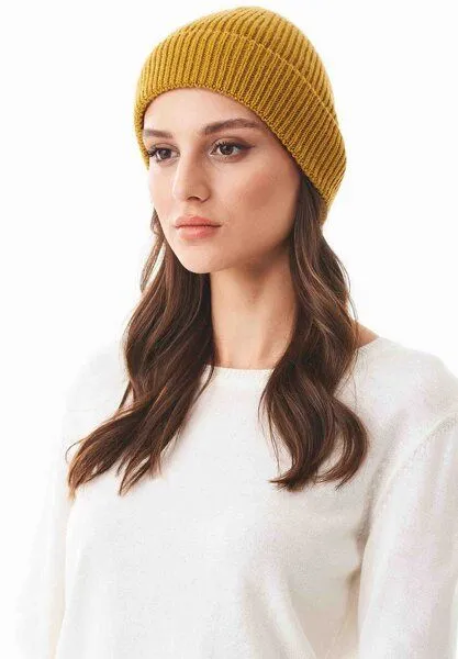 ORGANICATION ORGANICATION Strick-Beanie aus Bio-Merinowolle und Bio-Baumwolle, Tobacco, – Produktbild 3 von 3