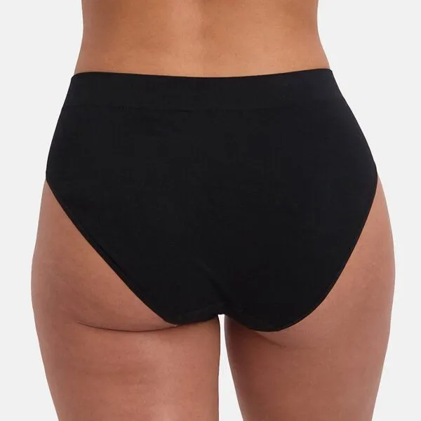 Bamboo Basics Bamboo Basics Nahtloser Damen-Slip BELLE aus Bambusviskose / Biobaumwolle (3er Pack), Schwarz, – Produktbild 4 von 4