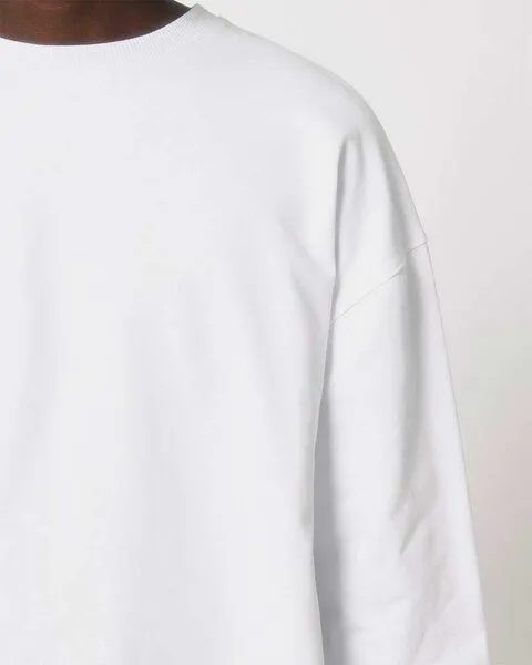 YTWOO YTWOO Oversized Sweatshirt aus reiner Bio-Baumwolle, Dry Handfeel, Weiß, – Produktbild 4 von 4