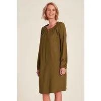 Tranquillo tranquillo Damen-Midi-Kleid mit Cut-Out-Ausschnitt, pesto, Gr. 36 – Produktbild 1 von 1