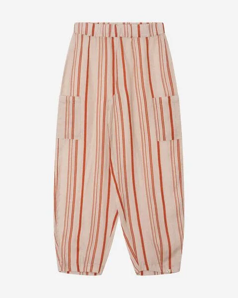 MATONA Matona Lange Hose | Barrel Leg Pants | aus Leinen, Striped, – Produktbild 4 von 4