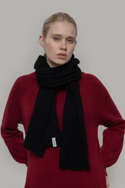 Rifo Rifo Kaschmir Rippstrick-Schal Modell: Federico, Black ardesina, – Produktbild 1 von 1