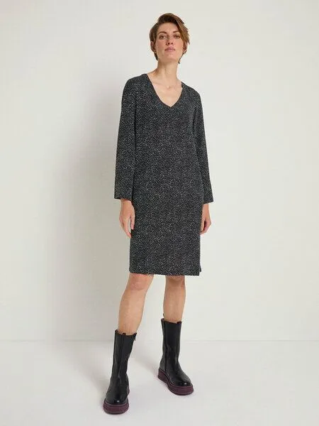 LANIUS LANIUS Kleid aus Lenzing Ecovero, Print dots black, – Produktbild 1 von 4