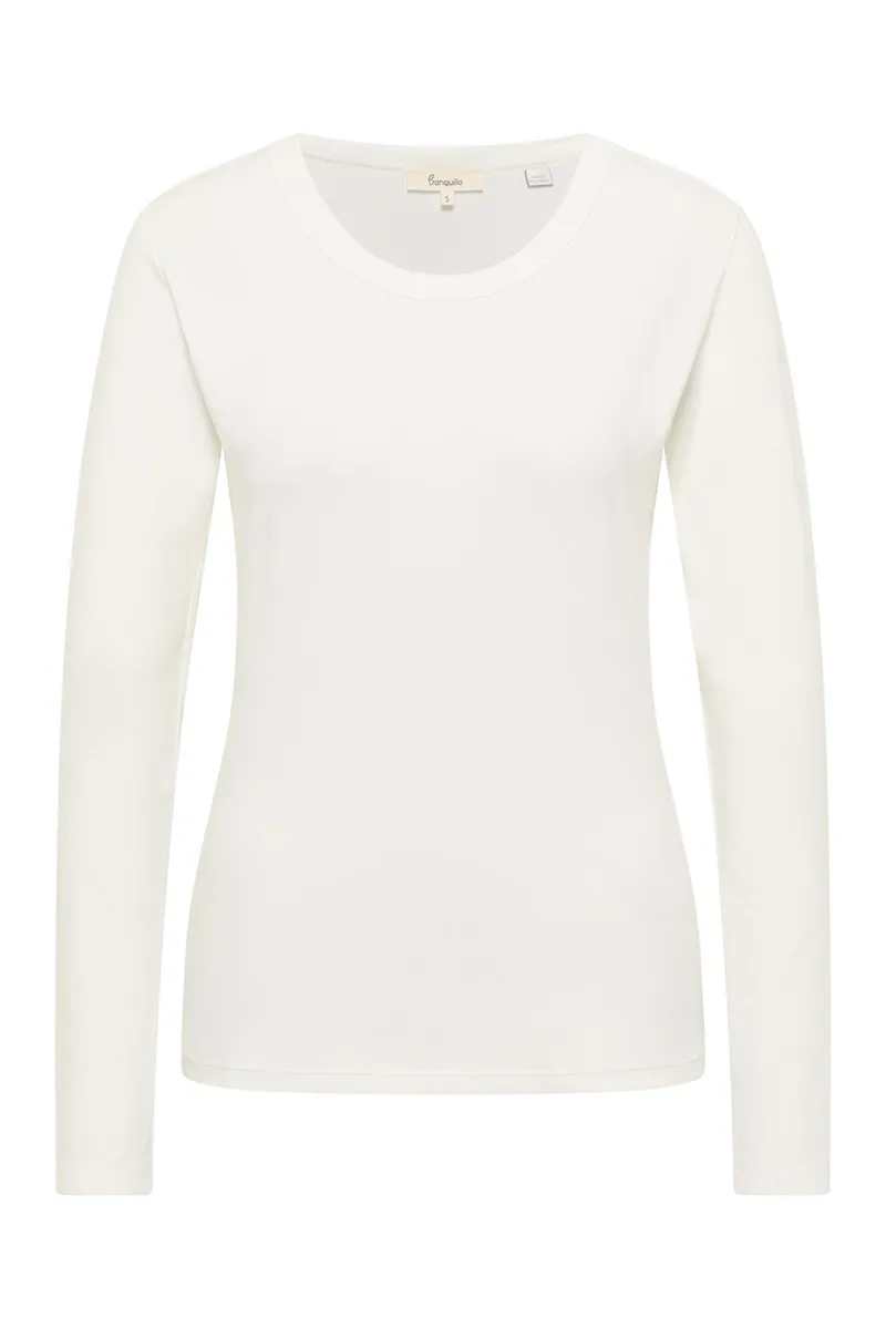 Tranquillo Jerseyshirt Tildaa aus Bio-Baumwolle - white / L – Produktbild 1 von 2