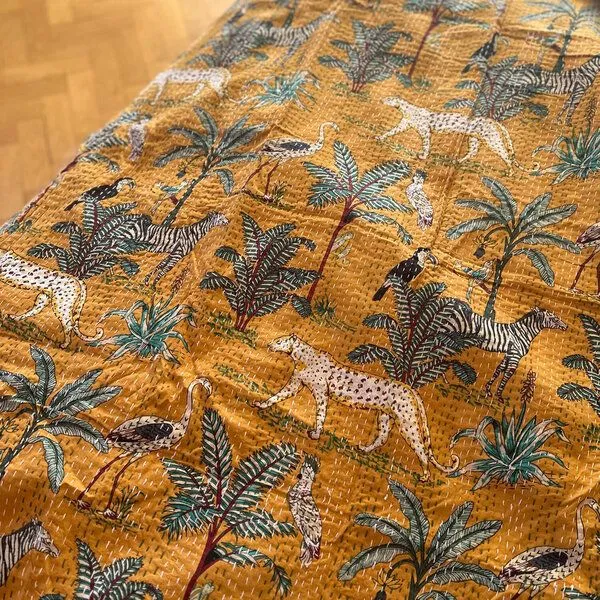 KIKOONI KIKOONI XL Überdecke Jungle, Gelb, – Produktbild 3 von 4