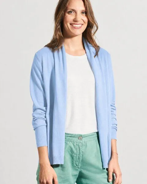 HempAge HempAge Sommerliche Strickjacke Hanf/Biobaumwolle, Water (blau), – Produktbild 1 von 4