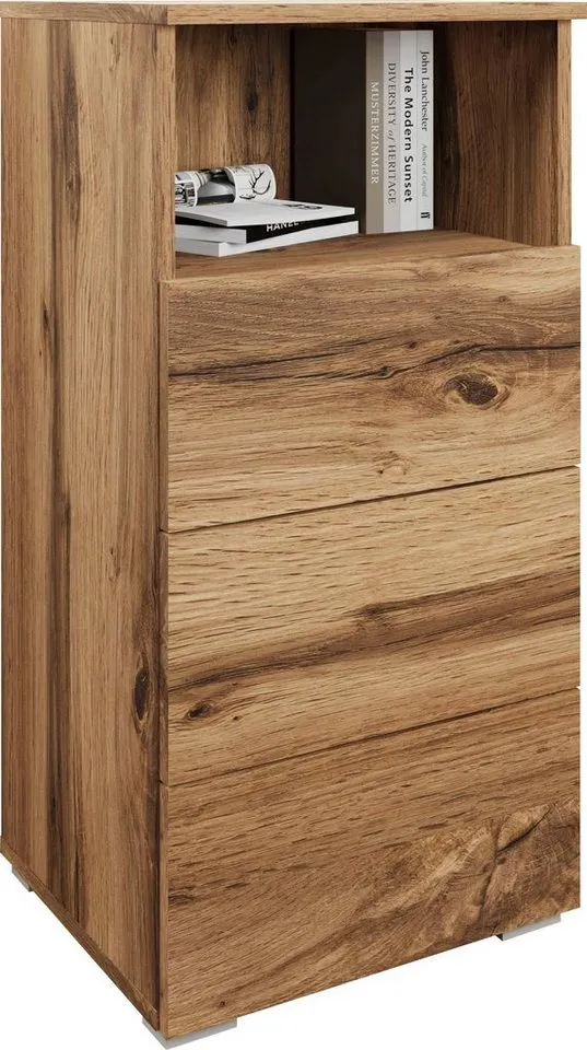 OTTO home Mehrzweckschrank Paris mit 3 Schubkästen (Breite 40 cm), Braun, – Produktbild 2 von 5