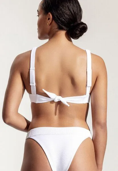 Oy Oy Bikini Oberteil „Ora“ gerippt, Weiss, – Produktbild 2 von 4