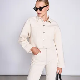 DAWN ARIA Jacket Non Stretch - Boxy Cropped - Ecru - Ecru / L – Produktbild 1 von 1