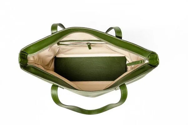 GREVIRO GREVIRO Totebag "XL" aus Kaktusleder (vegan), Blau glatt, – Produktbild 4 von 4