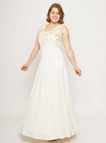 Peaces.bio - handbedruckte Biomode Peaces.bio - handbedruckte Biomode Brautkleid Buchenzauber – Produktbild 3 von 4