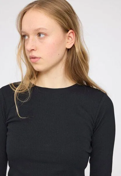 Mazine Mazine Babylock Hems Longsleeve - aus Bio-Baumwolle, Black (schwarz), – Produktbild 3 von 3