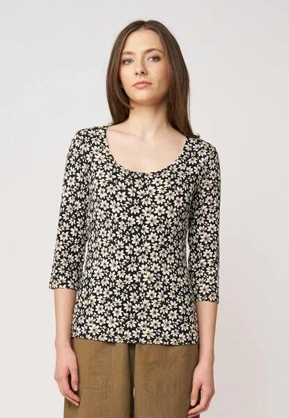 LANA Organic LANA Organic Shirt, Modell Leonie, Isamara schwarz, – Produktbild 3 von 4
