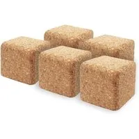 Kork Deko Kork-Deko Korkwürfel 5er-Pack: Geometrische Formen aus Presskork | Ideale Korkformen für Hobby, Basteln und Modellbau | Maße 6x6x6cm – Produktbild 1 von 1