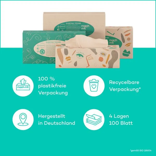 mach m!t mach m!t PURE Everyday Tücher + Box 4-lagig – aus recyceltem Karton – Produktbild 2 von 4