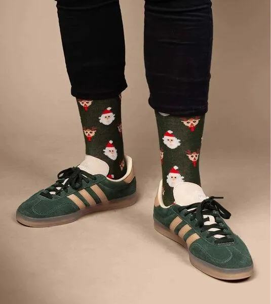 DillySocks DillySocks Socken Rudolph in the Forest aus Biobaumwoll-Mix, Grün, – Produktbild 3 von 4