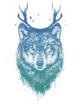 Photocircle Photocircle Poster / Leinwandbild - Deer wolf – Produktbild 1 von 1