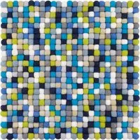 myfelt myfelt Filzkugel Sitzauflage (⌀ 36 cm, 36 x 36 cm), Multifarben blau / grün/ weiß (fritz), – Produktbild 1 von 1