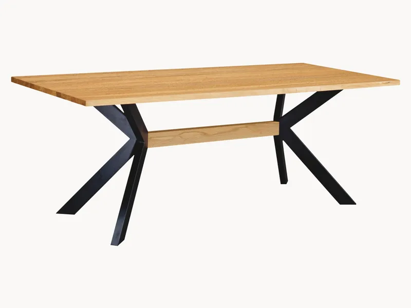 allnatura Tisch "Ensuma" | 100x180 cm | Wildeiche, Braun, – Produktbild 1 von 2