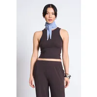 JAN N JUNE JAN 'N JUNE Damen vegan Tanktop Porto Mud, Dunkelbraun, – Produktbild 1 von 1