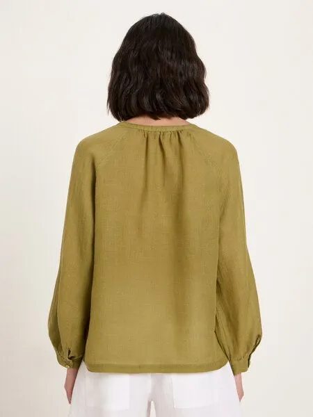 LANIUS LANIUS Bluse aus Ramie, Cypres, – Produktbild 4 von 4