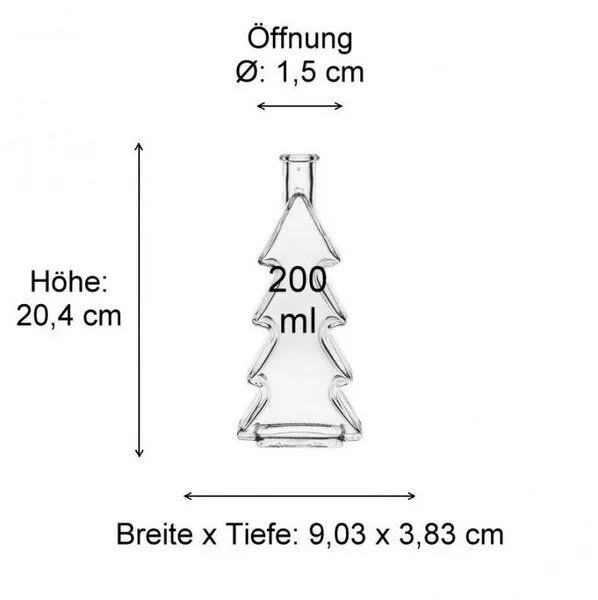 mikken mikken Weihnachtsflasche "Tannebaum" mit Korken Geschenkflasche Likörflasche – Produktbild 3 von 4