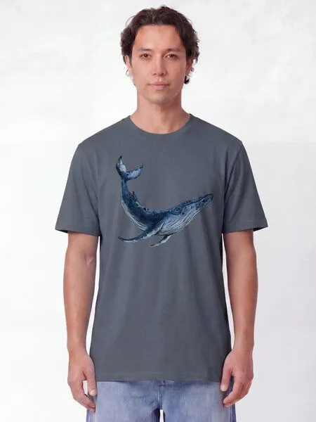 watapparel watapparel T-Shirt Unisex Wal, Blue grey, – Produktbild 2 von 2