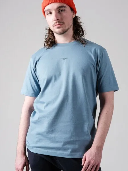 FANTASTIC REALITY STUDIOS Fantastic Reality Studios Logo Boxy Fit T-Shirt – Bio-Baumwolle, Unisex, Blau, – Produktbild 2 von 4