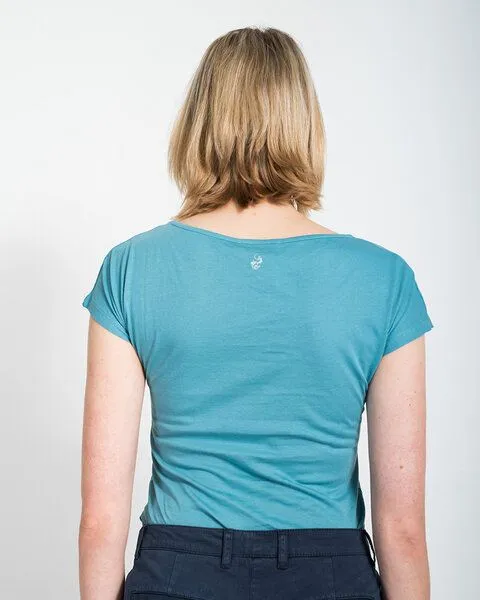 Alma & Lovis Alma & Lovis T-Shirt aus Bio-Baumwolle | Short Pure, Türkis, – Produktbild 3 von 3