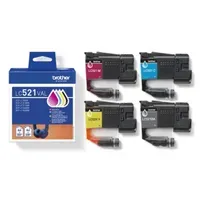 Brother Brother 4er-Set Tintenpatrone LC-521BK/C/M/Y schwarz, cyan, magenta, gelb – Produktbild 2 von 3