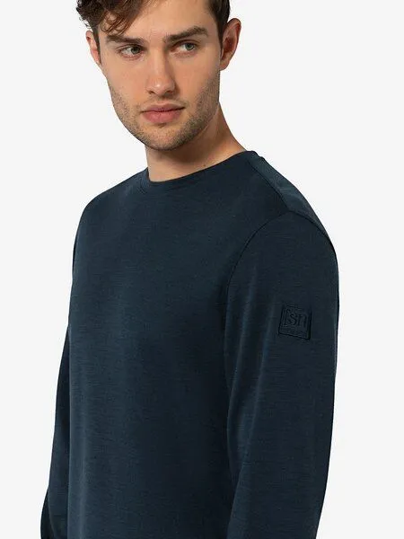 Super.Natural Super.Natural Sweatshirt Solution Bio Crew für Herren, Merino, Blueberry, – Produktbild 3 von 4