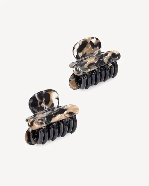 JAN N JUNE JAN N JUNE MACHETE Haarklammer MINI HEIRLOOM aus Acetat, Abalone (schwarz-beige), – Produktbild 3 von 4