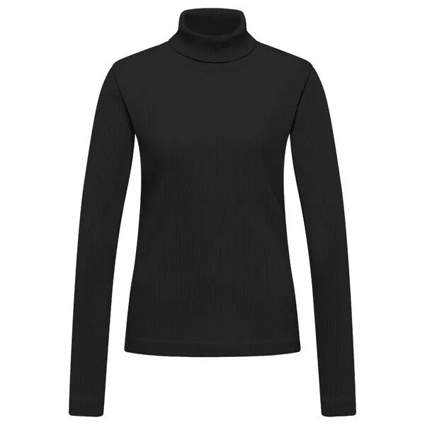 LANIUS LANIUS Rollkragenshirt in Rippoptik, Black, – Produktbild 1 von 4