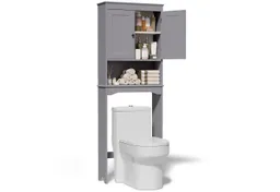Blishom Badregal WC-Regal über Toilette, Badezimmerschrank mit Verstellbarem Regalboden, Badregal Platzsparend mit Offenem Fach, 167 x 60 x 23 cm – Produktbild 1 von 1
