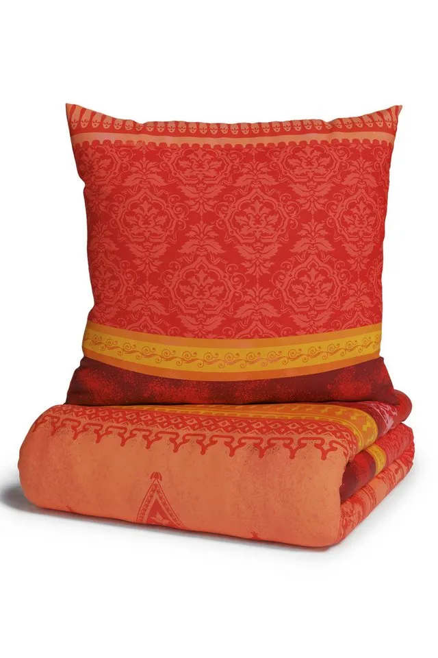 OTTO home Bettwäsche Sonnenham, Renforcé, 2 teilig, in Gr. 135x200 oder 155x220 cm, 100% Baumwolle, Paisley, Rot, – Produktbild 6 von 7