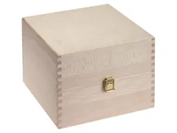 Karteikartenbox aus Holz mit Deckel, DIN A6 – Produktbild 1 von 1