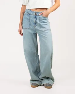 Kuyichi Kuyichi Damen vegan Jeans Farrah Worker Stahlblau – Produktbild 1 von 1