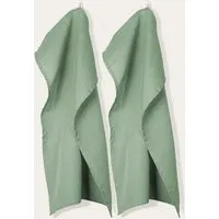 KUSHEL KUSHEL Leinen Tea Towel Duo, Sage green grün, – Produktbild 1 von 1