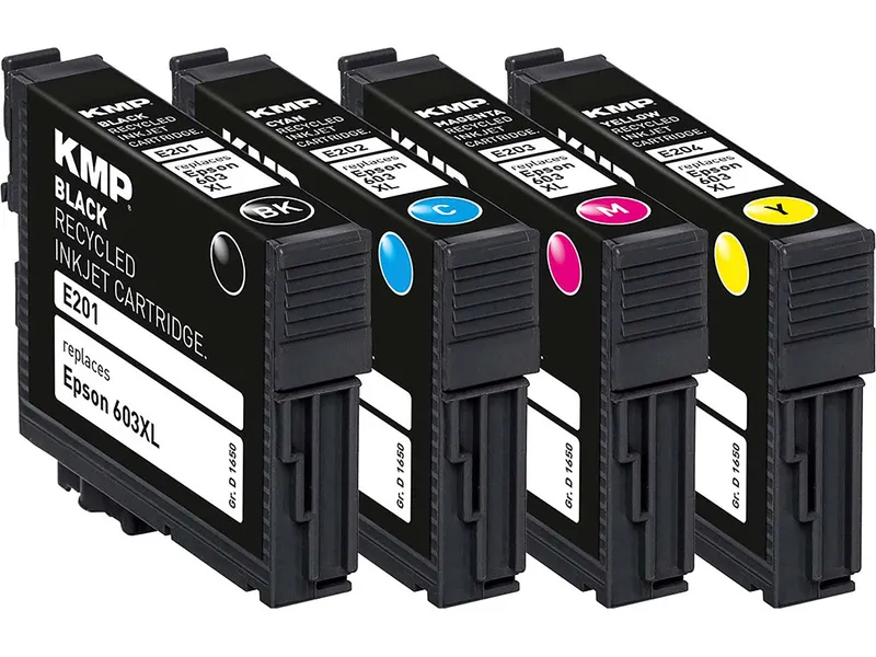 KMP KMP Tintenpatronen ersetzt Epson 603XLBK/C/M/Y schwarz, cyan, magenta, gelb, 4er-Set – Produktbild 1 von 1