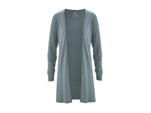 HempAge HempAge Lange Jersey Damenjacke Hanf/Biobaumwolle, Titan (grau), – Produktbild 3 von 4