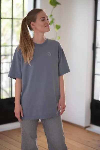 LITSCHI DESIGNS LITSCHI DESIGNS RELAXED 'CLAP FOR YOURSELF' SHIRT, Blau, – Produktbild 1 von 3