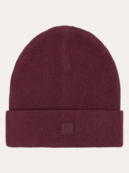 KnowledgeCotton Apparel KnowledgeCotton Apparel Mütze - LEAF Beanie organic wool - GOTS, Fig, – Produktbild 2 von 4