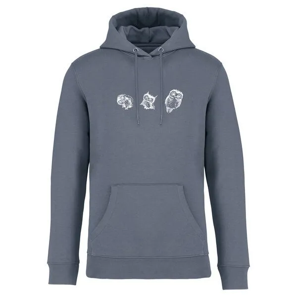 Greenspired Greenspired Basic Bio Unisex Hoody Nr. 4 Three Owls 350g/m² XXS - 3 XL, Mineralgrau, – Produktbild 1 von 1