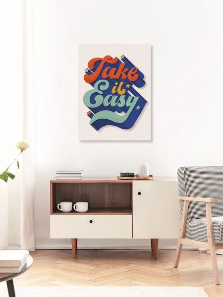 Photocircle Photocircle Poster / Leinwandbild - Take It Easy -Positive Message – Produktbild 3 von 4