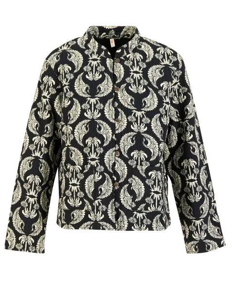 blutsgeschwister Blutsgeschwister Gemusterte Übergangsjacke Quilted Love, King of skies (schwarz), – Produktbild 4 von 4